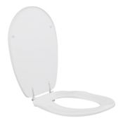 Pressalit Toilet Seat Ergosit with Cover, Extra Strong Crossbar Hinge (D92) - White